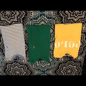 Three Polo tees